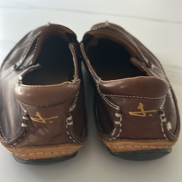 Genuine Leather Loafer Moccasin Driving Shoe Slip On low casual dress brown - Picture 7 of 8